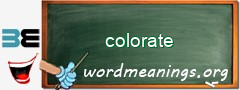 WordMeaning blackboard for colorate